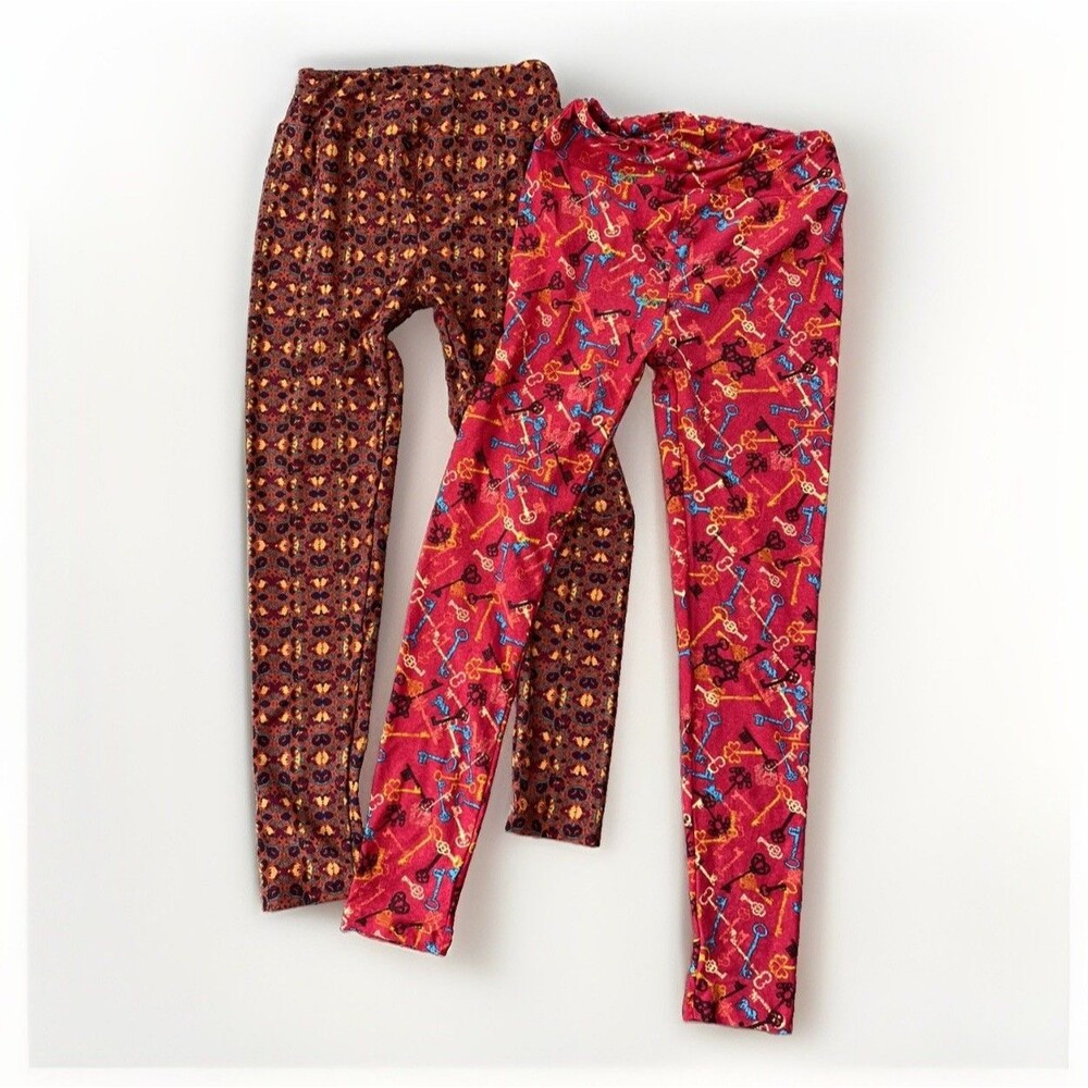 LulaRoe Boho Stretch Leggings Lot Pants Soft Bundle O/S M Stretch